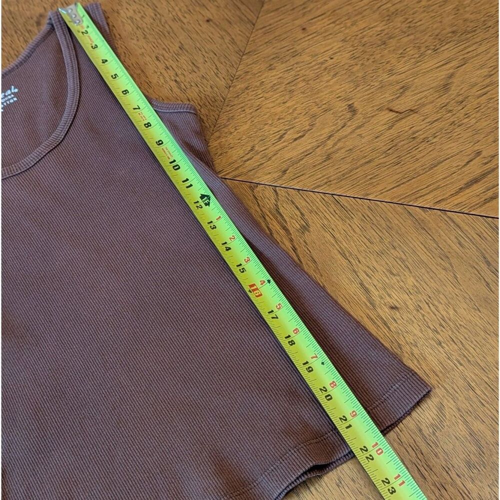 Y2K Wet Seal Brown Ribbed Cotton Tank Tip Size Juniors Medium - Picture 5 of 5
